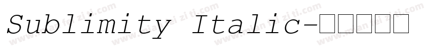 Sublimity Italic字体转换